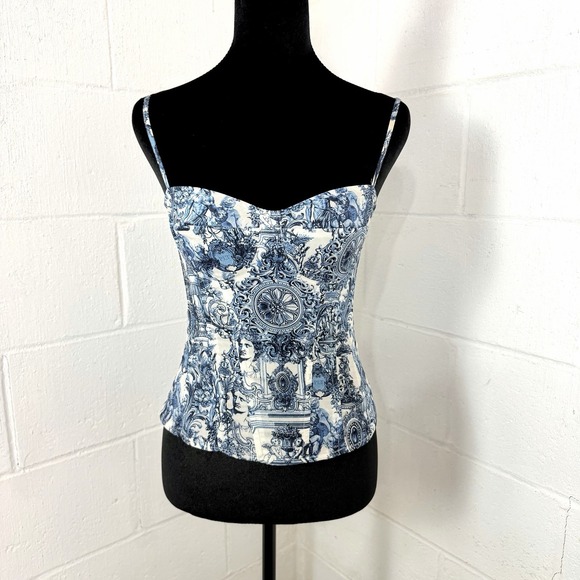 Pretty Little Thing Tops - Pretty Little Thing Corset Cami Top Size 8 Roman Grecian Blue Romantic Dainty